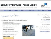 Tablet Screenshot of bauunternehmung-freitag.de